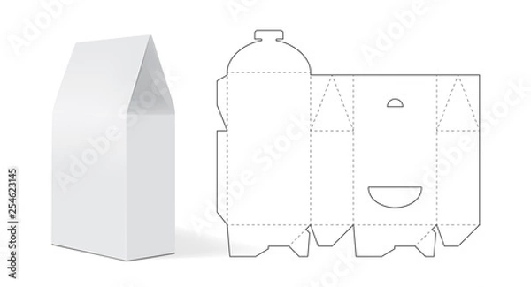 Fototapeta white paper packaging mock up vector