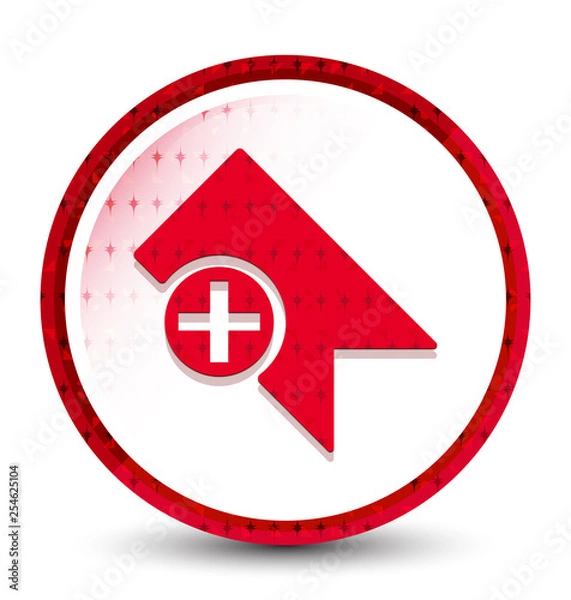 Obraz Bookmark icon misty frozen red round button