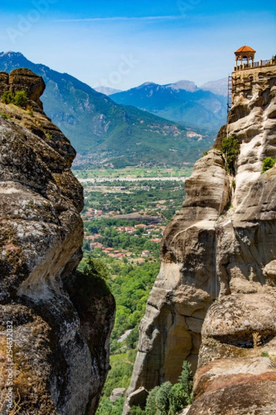 Obraz meteora mountain monastery in greece