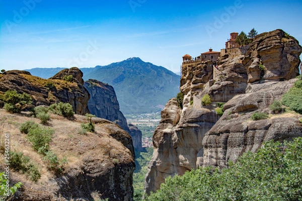 Obraz meteora mountain monastery in greece