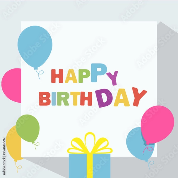 Obraz Happy birtday greeting card