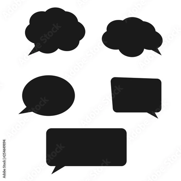 Obraz Vector set of speech bubbles. Stickers of speech bubbles vector