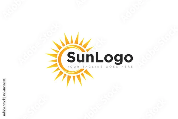 Obraz logo i ikona słońce Wektor szablon projektu. Wektor Illustrator Eps.10