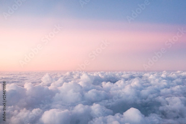 Obraz Cloud view from Aeroplane during sunset or sunrise.