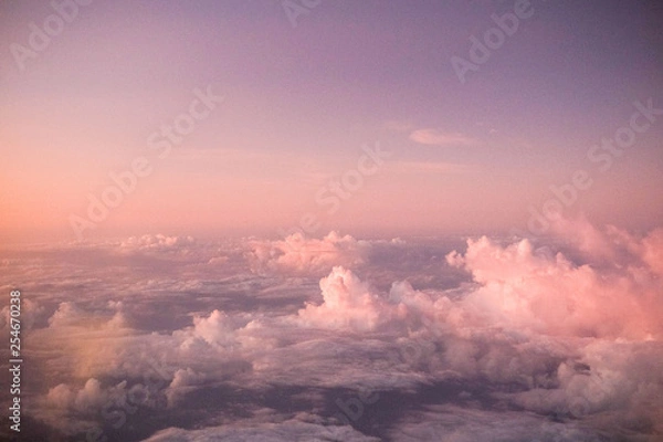 Obraz Cloud view from Aeroplane during sunset or sunrise.