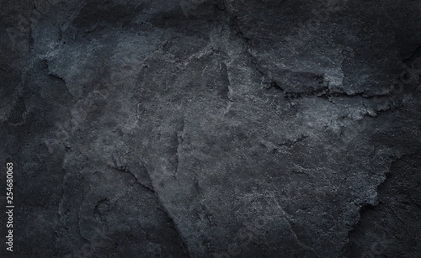 Fototapeta Gray or black slate stone texture , nature patterns for dark background