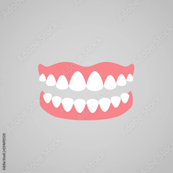 Obraz Dentures vector icon. 