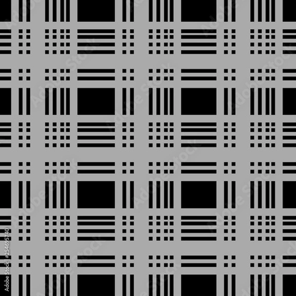 Obraz Black and white Checkered pattern  stripes abstract Background.vector  illustration