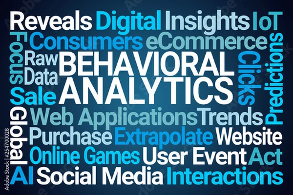 Fototapeta Behavioral Analytics Word Cloud