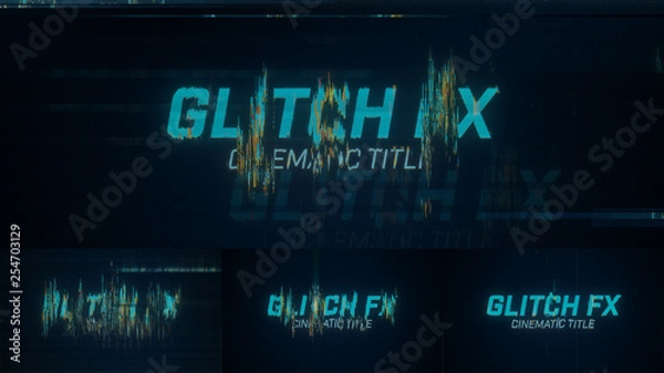 Fototapeta Vertical Glitch Title