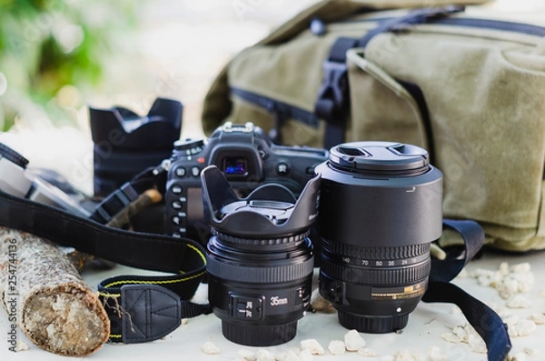 Obraz nikon D7200 camera with lens set