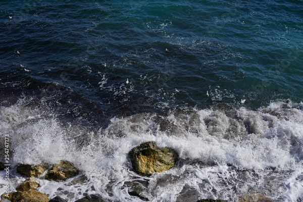 Obraz Black Sea waves versus rocks