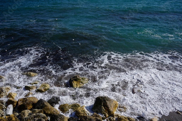 Obraz Black Sea waves versus rocks