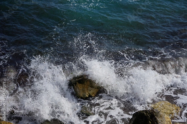 Obraz Black Sea waves versus rocks