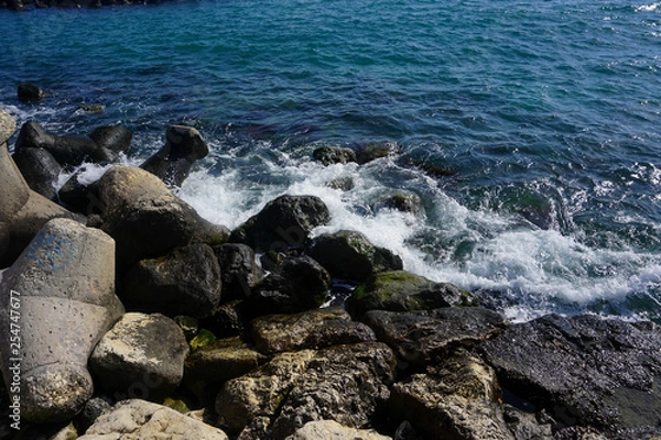 Obraz Black Sea waves versus rocks