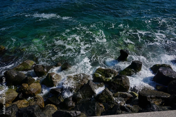 Obraz Black Sea waves versus rocks