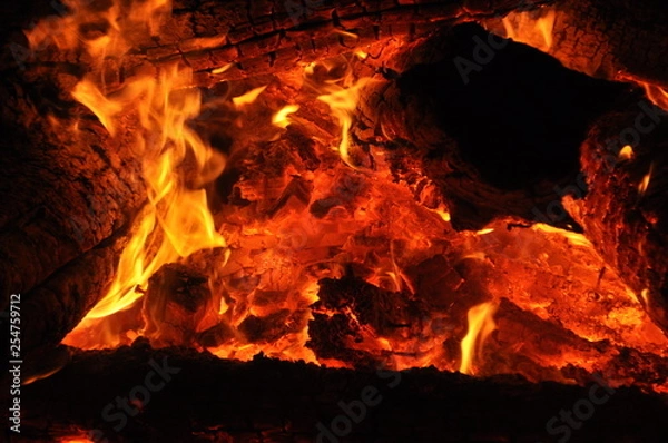 Fototapeta fire wood