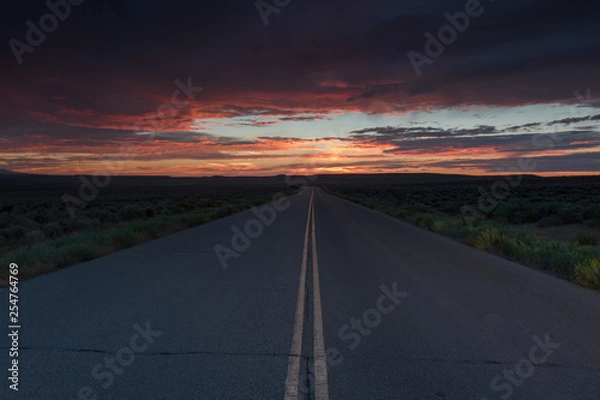 Obraz road into sunset