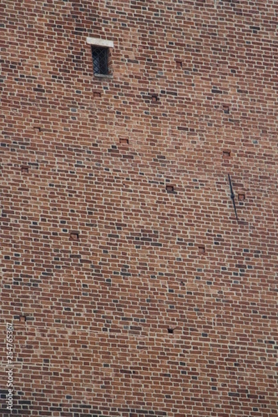 Obraz old red brick wall and background