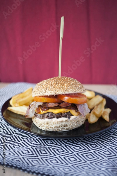Fototapeta Bacon Burger