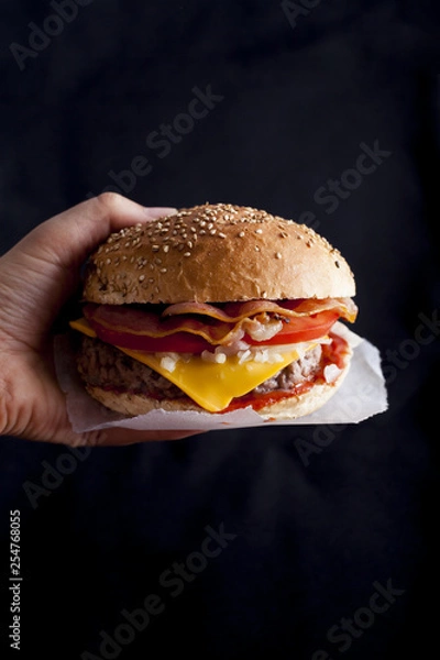 Fototapeta Burger Bacon