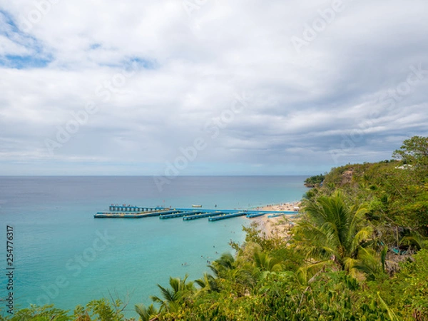 Obraz Crash Boat Beach and pier, Aguadilla, Puerto Rico, USA