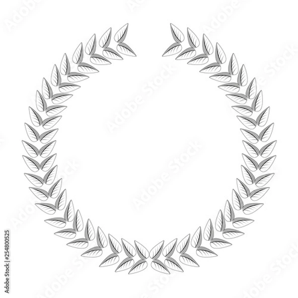 Fototapeta Isolated laurel wreath icon. Vector illustration design