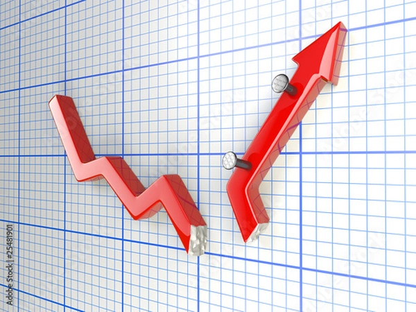 Obraz broken chart concept