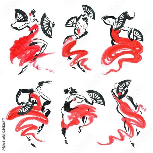 Obraz Flamenco. Beautiful Dancing Woman