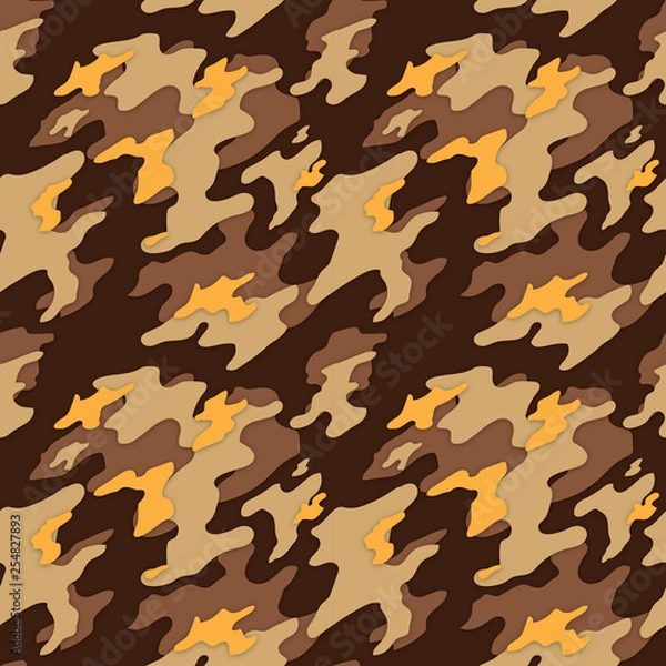 Obraz Brown Camouflage pattern background