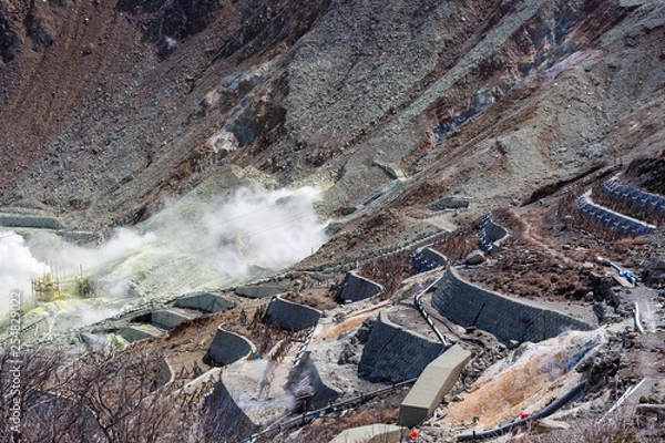 Obraz 火山の蒸気