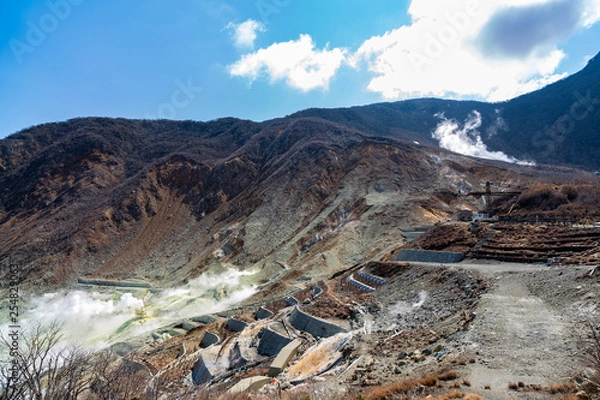 Obraz 火山の蒸気