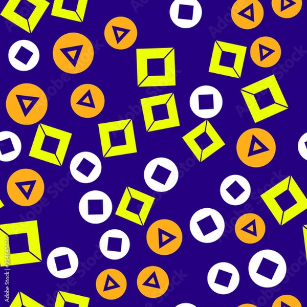 Fototapeta Vector seamless pattern background. Modern stylish abstract texture. Different geometric figures