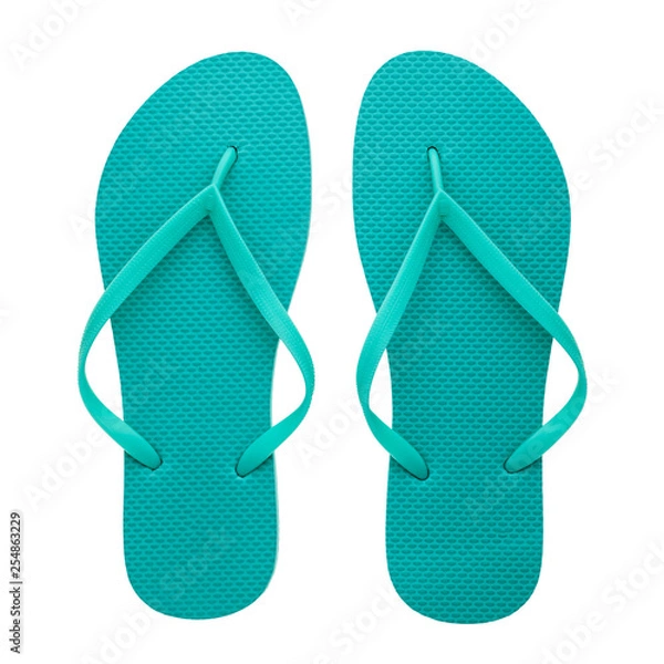 Fototapeta Rubber flip-flops isolated