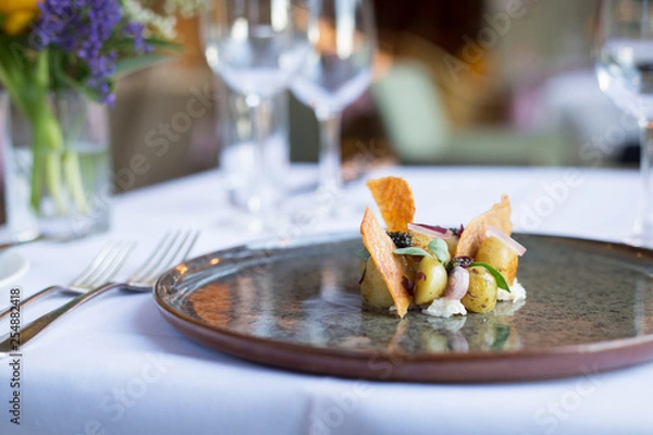 Obraz Fine dining place setting and dish