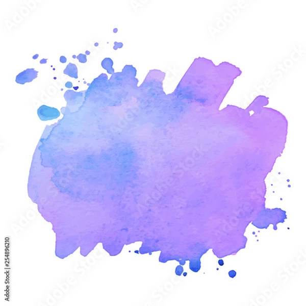 Obraz Abstract isolated colorful vector watercolor splash.