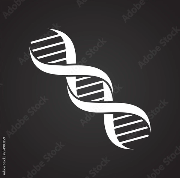 Fototapeta DNA icon on background for graphic and web design. Simple vector sign. Internet concept symbol for website button or mobile app.
