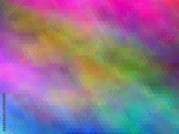 Obraz New multicolor background. Abstract illustration. Hexagonally pixeled