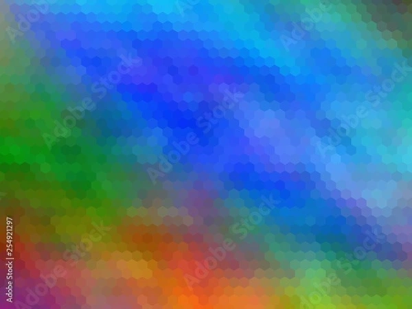 Fototapeta New multicolor background. Abstract illustration. Hexagonally pixeled