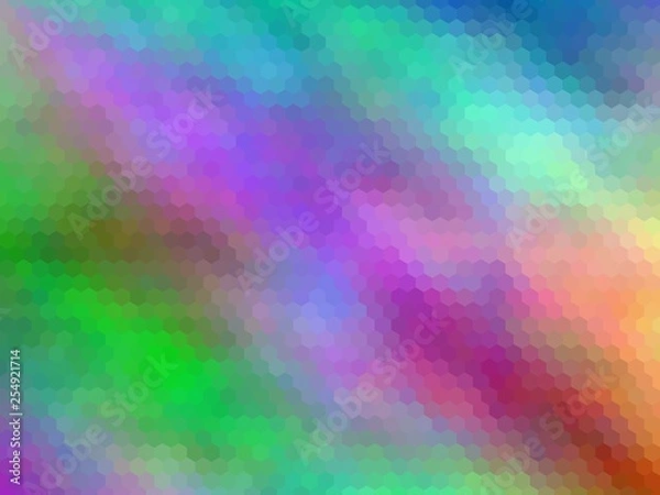 Obraz New multicolor background. Abstract illustration. Hexagonally pixeled