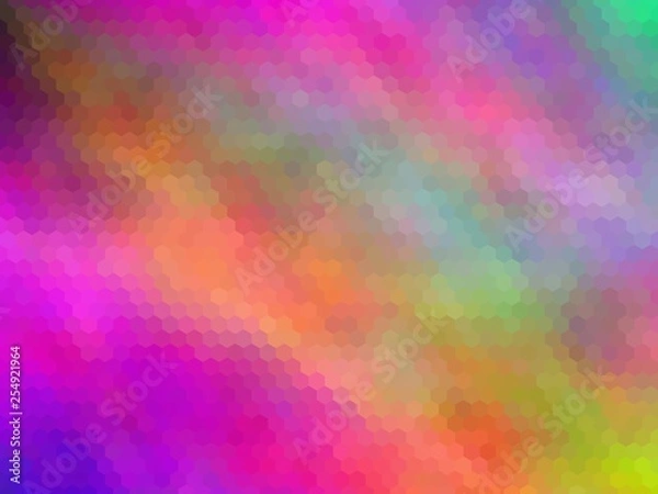 Obraz New multicolor background. Abstract illustration. Hexagonally pixeled
