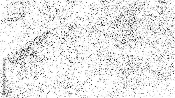 Obraz Black Grainy Texture Isolated On White Background. Dust Overlay. Dark Noise Granules. Digitally Generated Image. Vector Design Elements, Illustration, Eps 10.