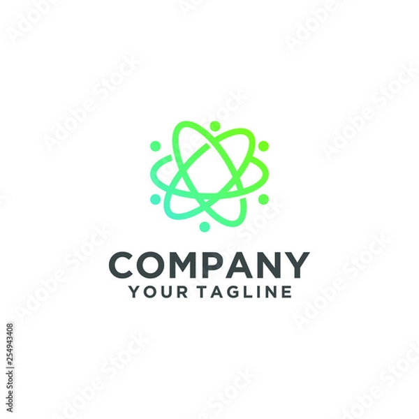 Fototapeta technology, atom, icon, vector, science, molecule, symbol, design, abstract, research, illustration, element, chemistry, logo, concept, shape, molecular, sign, biology, physics, scientific, proton, nu