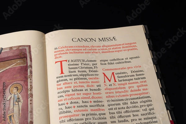 Obraz Liturgical Book Order of Mass in Latin