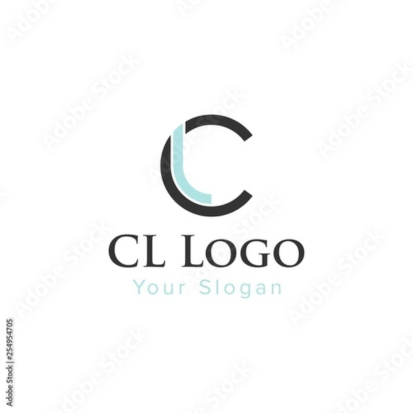 Obraz CL / C+L / C + L Monogram Logo Template