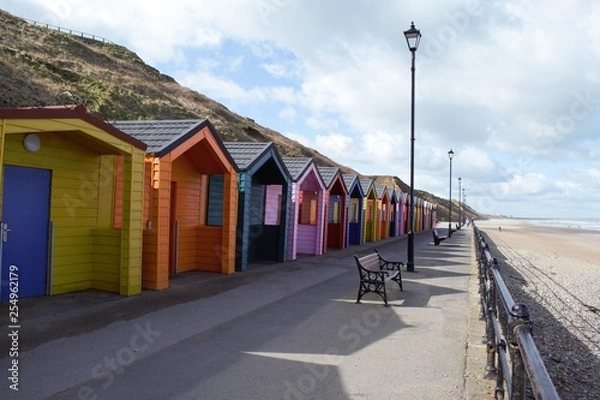 Obraz Beach Huts at Saltburn