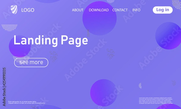 Fototapeta Landing page. Geometric background.