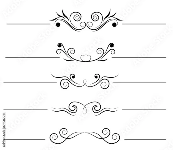 Fototapeta Swirl elements and monograms for design