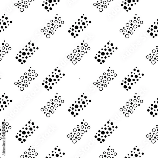 Fototapeta Seamless vector geometrical pattern with hand drawn decorative elements Graphic abstract design, drawing illustration. Print for fabric, textil, wallpaper, wrapping packaging Line drawing Doddle style