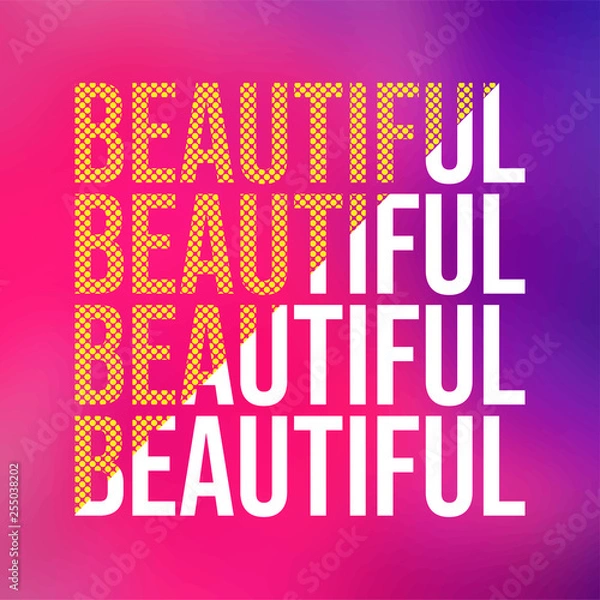 Obraz beautiful. Love quote with modern background vector